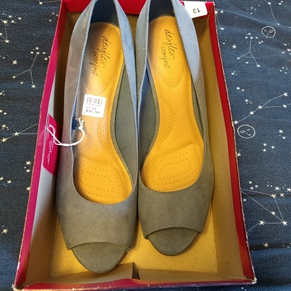 Smoky blue Wedge heel